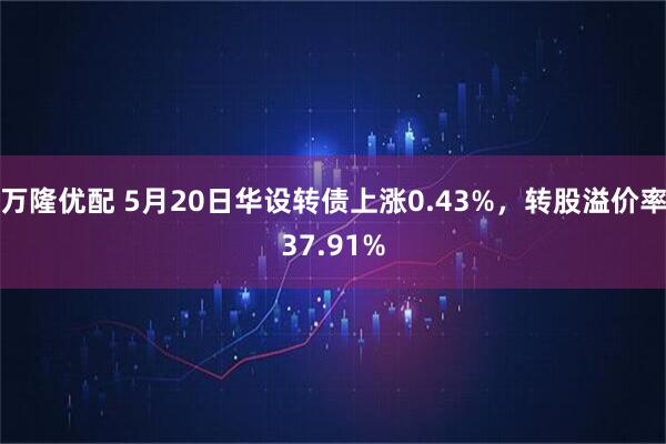 万隆优配 5月20日华设转债上涨0.43%，转股溢价率37.91%